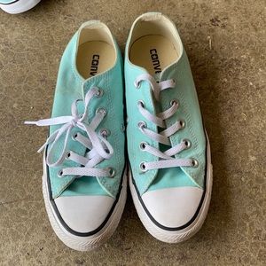 Teal Converse shoes